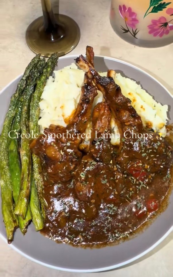 Creole Smothered Lamb Chops