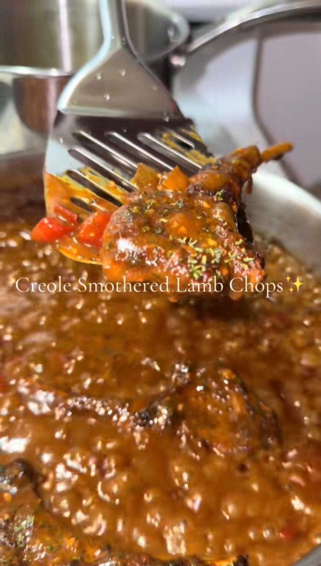 Creole Smothered Lamb Chops