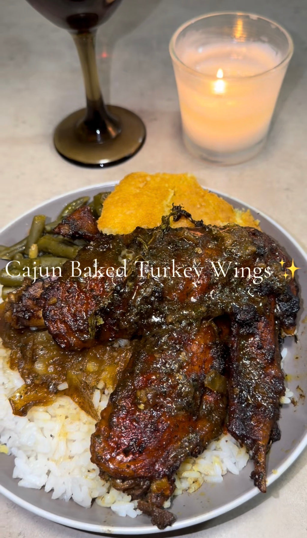 Cajun Baked Turkey Wings