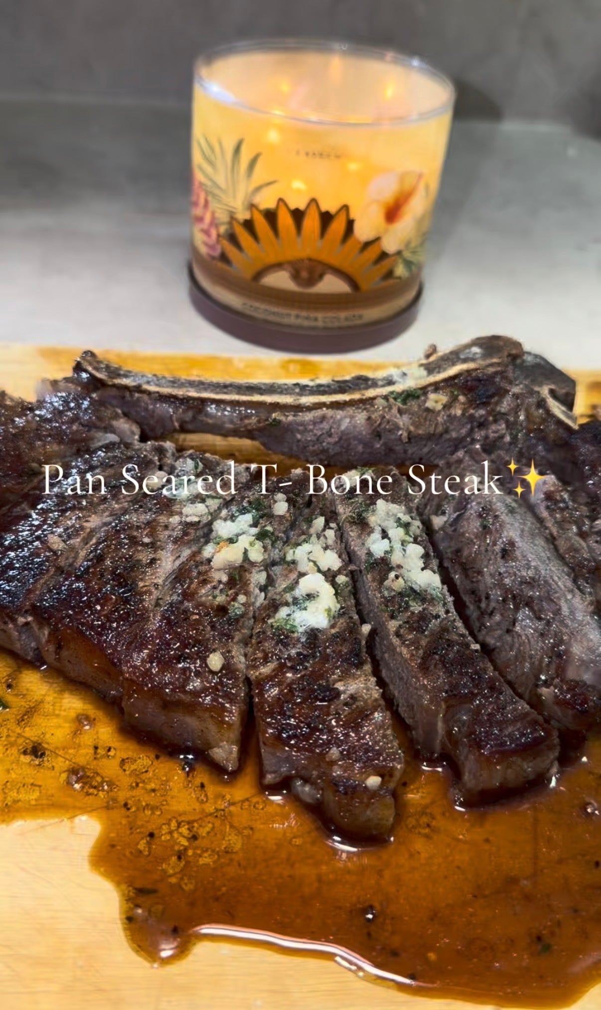 Pan Seared T-Bone Steak